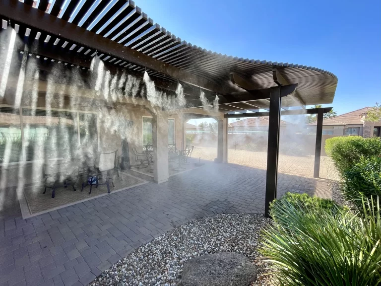 Surprise home patio with an Element Mist Misting System installed