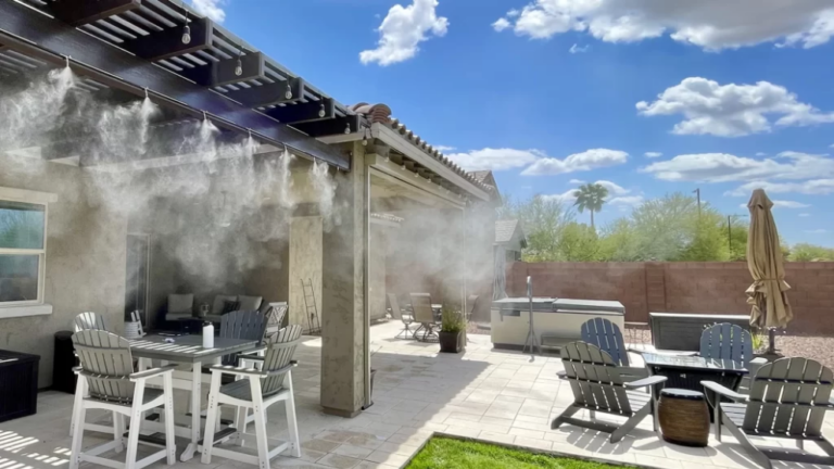 Patio misting system for comfortable outdoor living in Arizona